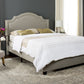 Safavieh Theron Bed Queen Size - Light Grey | Beds | Modishstore