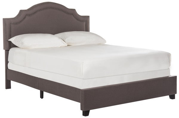 Safavieh Theron Bed Queen Size - Dark Taupe | Beds | Modishstore