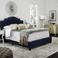 Safavieh Theron Bed Full Size - Navy | Beds | Modishstore