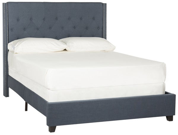 Safavieh Winslet Bed Full Size - Navy | Beds | Modishstore - 2