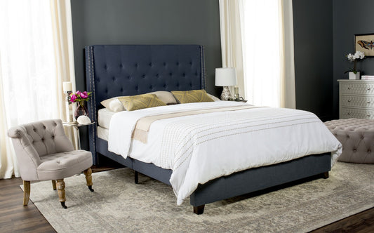 Safavieh Winslet Bed Full Size - Navy | Beds | Modishstore