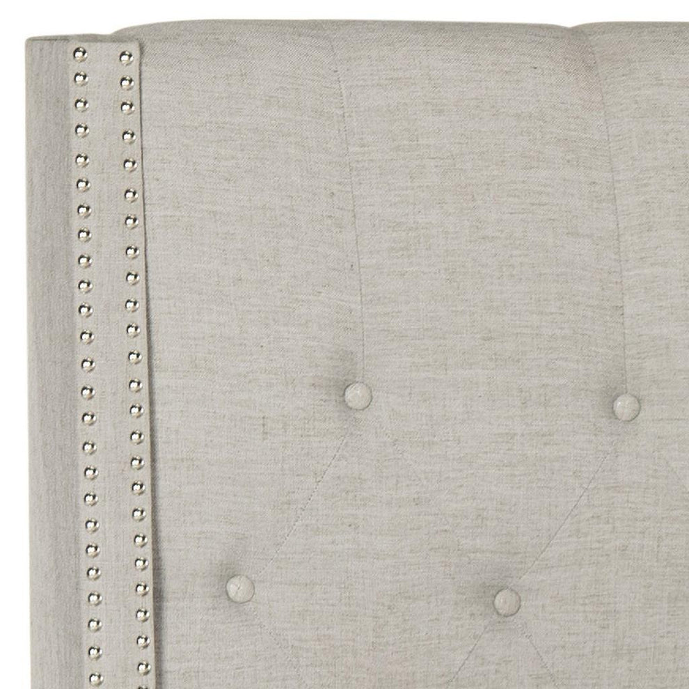 Safavieh Winslet Bed Queen Size - Light Grey | Beds | Modishstore - 3