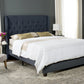 Safavieh Blanchett Bed Full Size - Navy | Beds | Modishstore