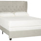 Safavieh Blanchett Bed Queen Size - Light Grey | Beds | Modishstore - 2