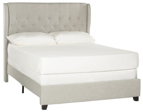 Safavieh Blanchett Bed Queen Size - Light Grey | Beds | Modishstore - 2