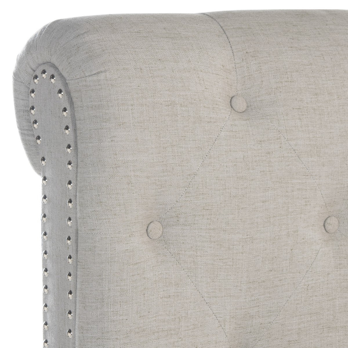 Safavieh Hathaway Bed Full Size - Light Grey | Beds | Modishstore - 3