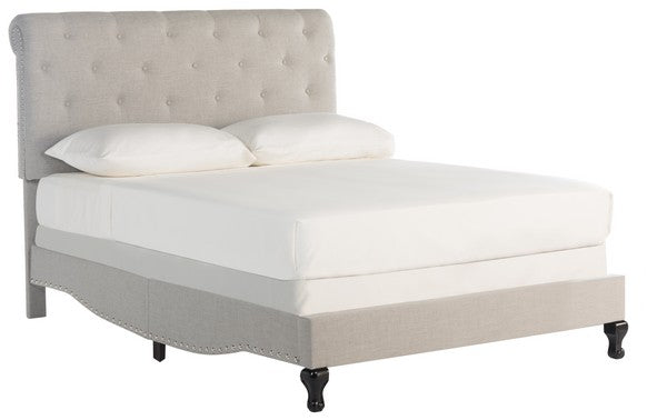 Safavieh Hathaway Bed Full Size - Light Grey | Beds | Modishstore - 2