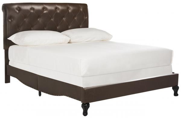 Safavieh Hathaway Bed Queen Size - Brown | Beds | Modishstore - 2