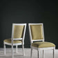 Safavieh Buchanan 19''H French Brasserie Linen Rect Side Chair Set Of 2 - Spring Green With Cream | Dining Chairs | Modishstore