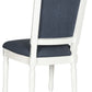 Safavieh Buchanan 19''H French Brasserie Linen Rect Side Chair Set Of 2 - Navy | Dining Chairs | Modishstore - 4