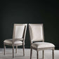 Safavieh Buchanan 19''H French Brasserie Linen Rect Side Chair Set Of 2 - Light Beige | Dining Chairs | Modishstore