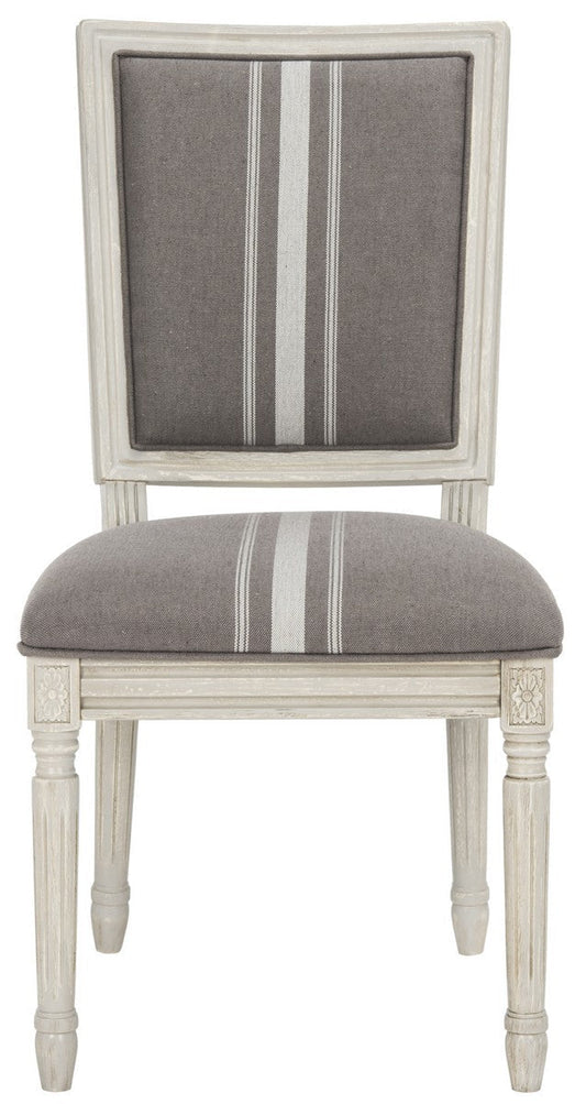 Safavieh Buchanan 19''H French Brasserie Linen Rect Side Chair | Dining Chairs | Modishstore