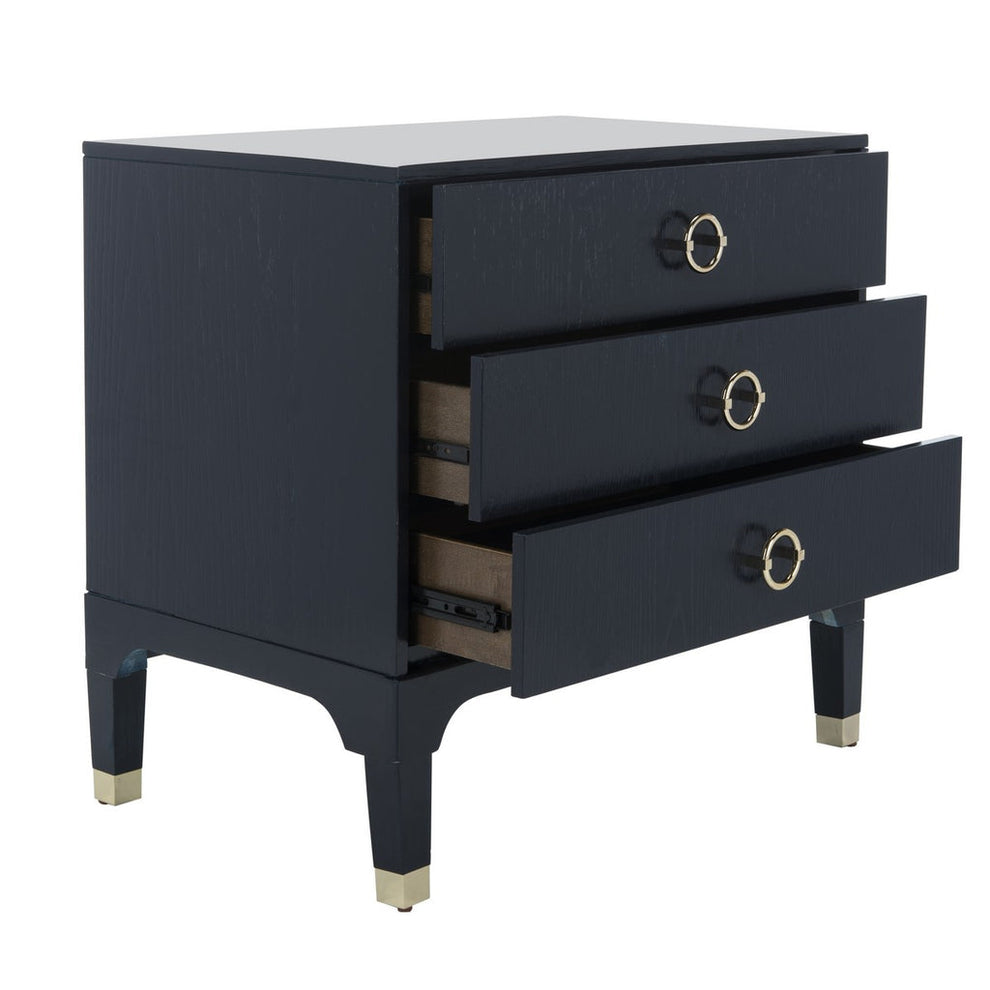 Safavieh Lorna 3 Drawer Contemporary Night Stand | Nightstands | Modishstore - 6
