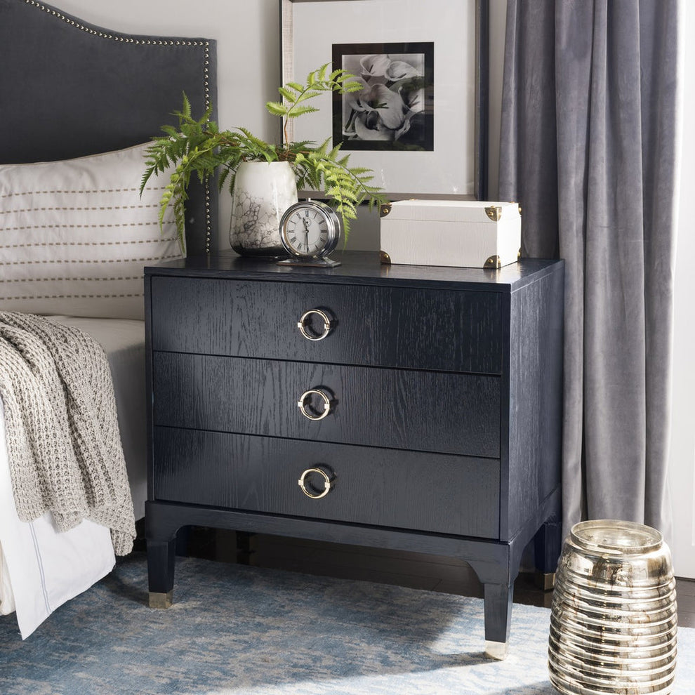 Safavieh Lorna 3 Drawer Contemporary Night Stand | Nightstands | Modishstore - 8