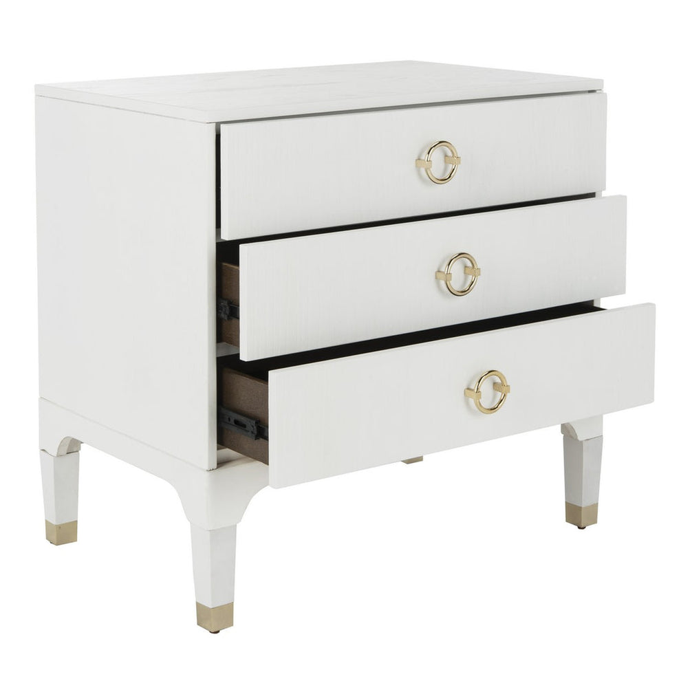 Safavieh Lorna 3 Drawer Contemporary Night Stand | Nightstands | Modishstore - 13