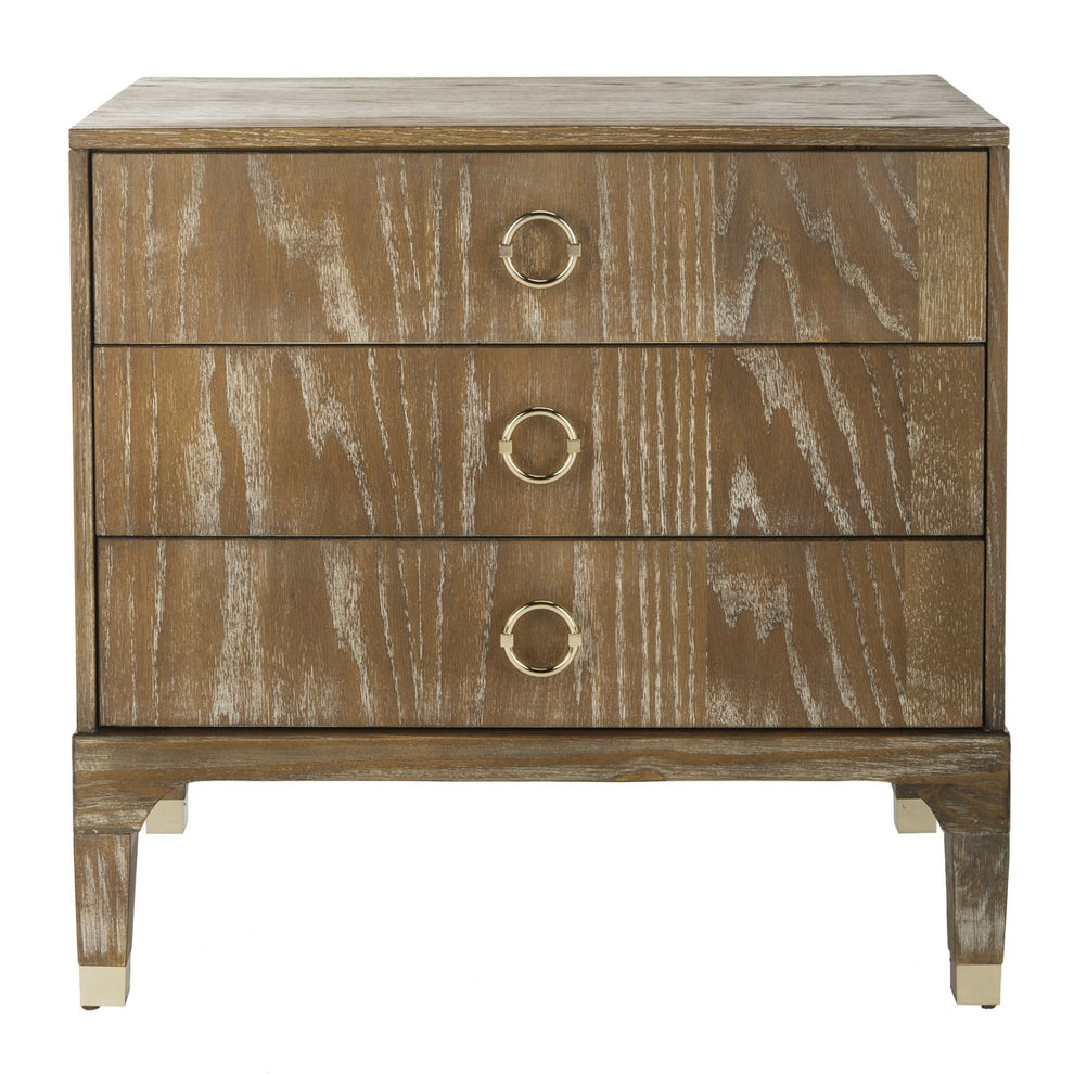 Safavieh Lorna 3 Drawer Contemporary Night Stand | Nightstands | Modishstore - 16