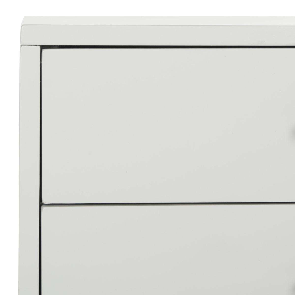 Safavieh Lyla Mid Century Retro Silver Cap Nightstand - Grey With Silver | Nightstands | Modishstore - 3