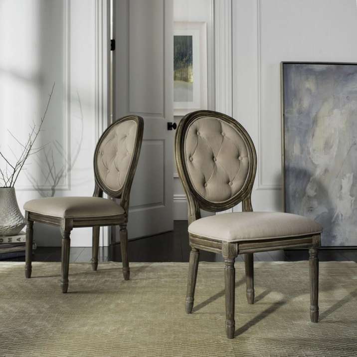 Safavieh Holloway Tufted Oval Side Chair | Dining Chairs | Modishstore - 5