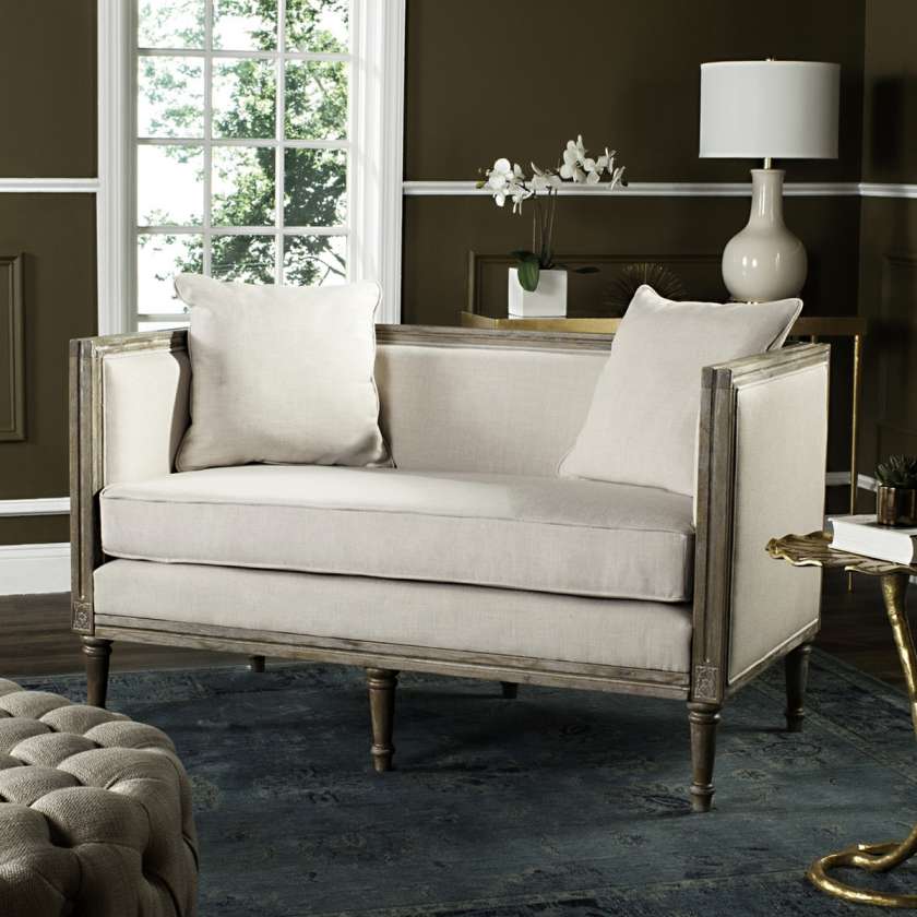 Safavieh Leandra Rustic French Country Settee | Loveseats | Modishstore - 1