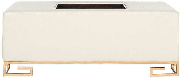 Safavieh Julian Faux Ostrich Tray Ottoman/Coffee Table | Coffee Tables | Modishstore - 2