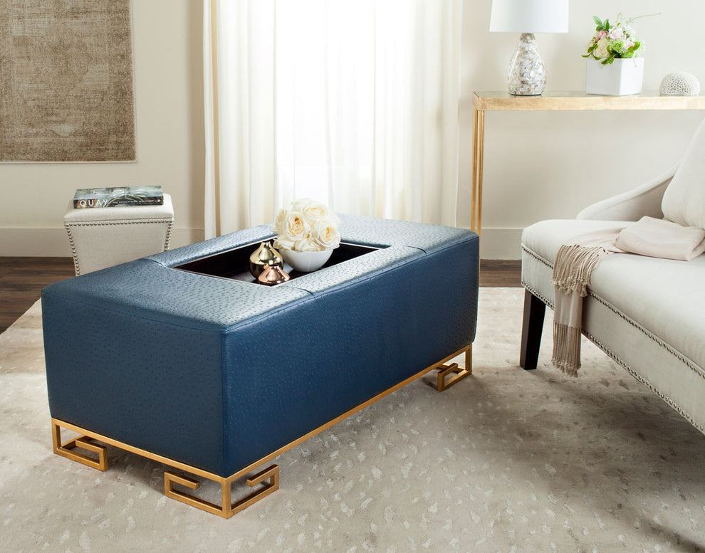 Safavieh Julian Faux Ostrich Tray Ottoman/Coffee Table | Coffee Tables | Modishstore - 11