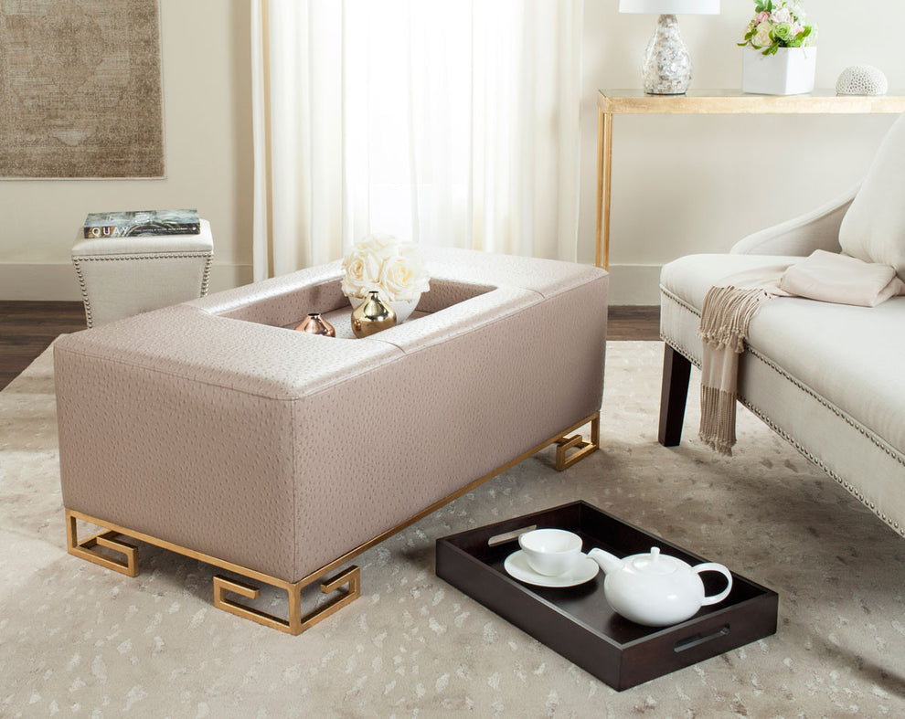 Safavieh Julian Faux Ostrich Tray Ottoman/Coffee Table | Coffee Tables | Modishstore - 15