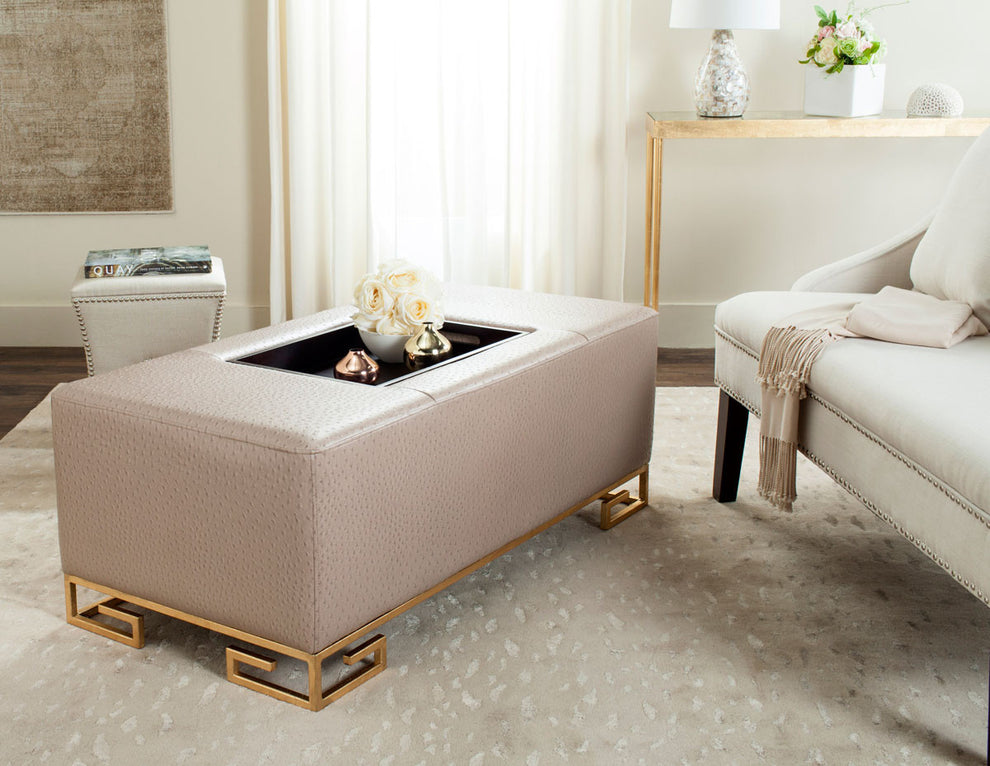 Safavieh Julian Faux Ostrich Tray Ottoman/Coffee Table | Coffee Tables | Modishstore - 16