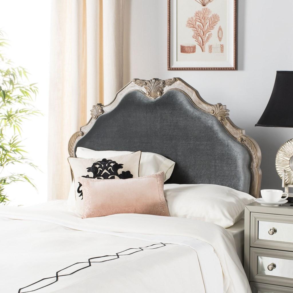 Safavieh Harlow Headboard Queen Size - Grey | Headboards | Modishstore