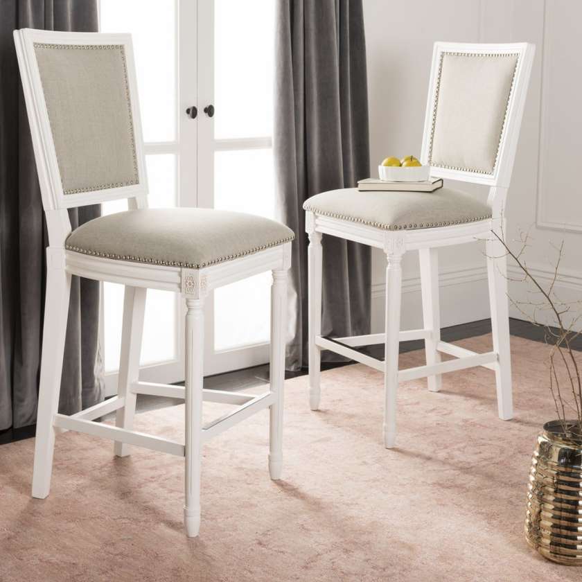 Safavieh Buchanan Rectangle  Bar Stool | Bar Stools | Modishstore - 1