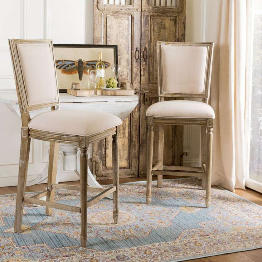 Safavieh Buchanan Rectangle  Bar Stool | Bar Stools | Modishstore - 7