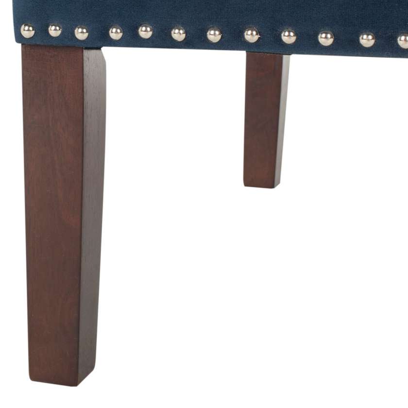 Safavieh Zoey Velvet Settee W/ Silver Nailheads | Loveseats | Modishstore - 8