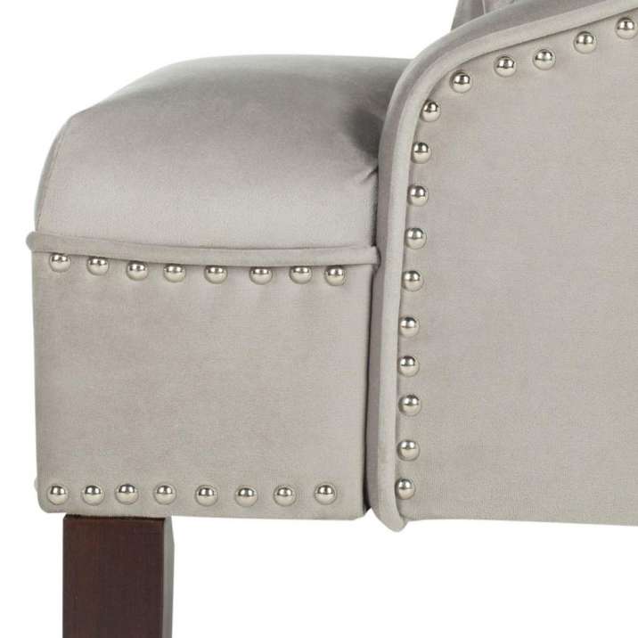 Safavieh Zoey Velvet Settee W/ Silver Nailheads | Loveseats | Modishstore - 11
