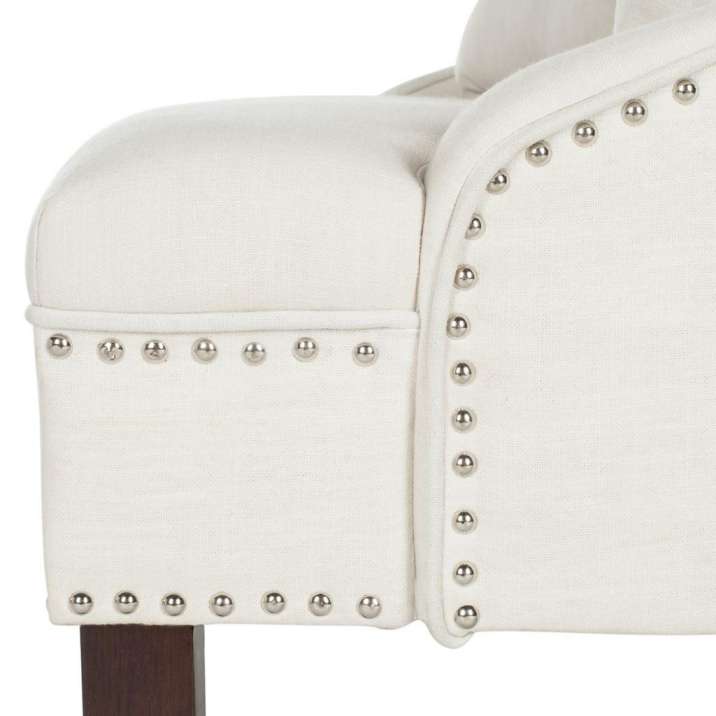 Safavieh Zoey Velvet Settee W/ Silver Nailheads | Loveseats | Modishstore - 9