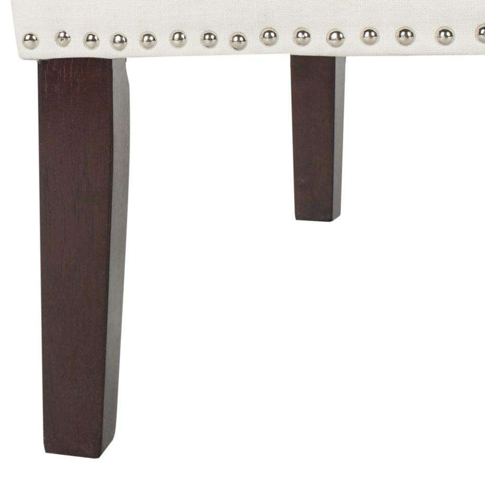 Safavieh Zoey Linen Settee W/ Silver Nailheads - Light Beige | Sofas | Modishstore - 3