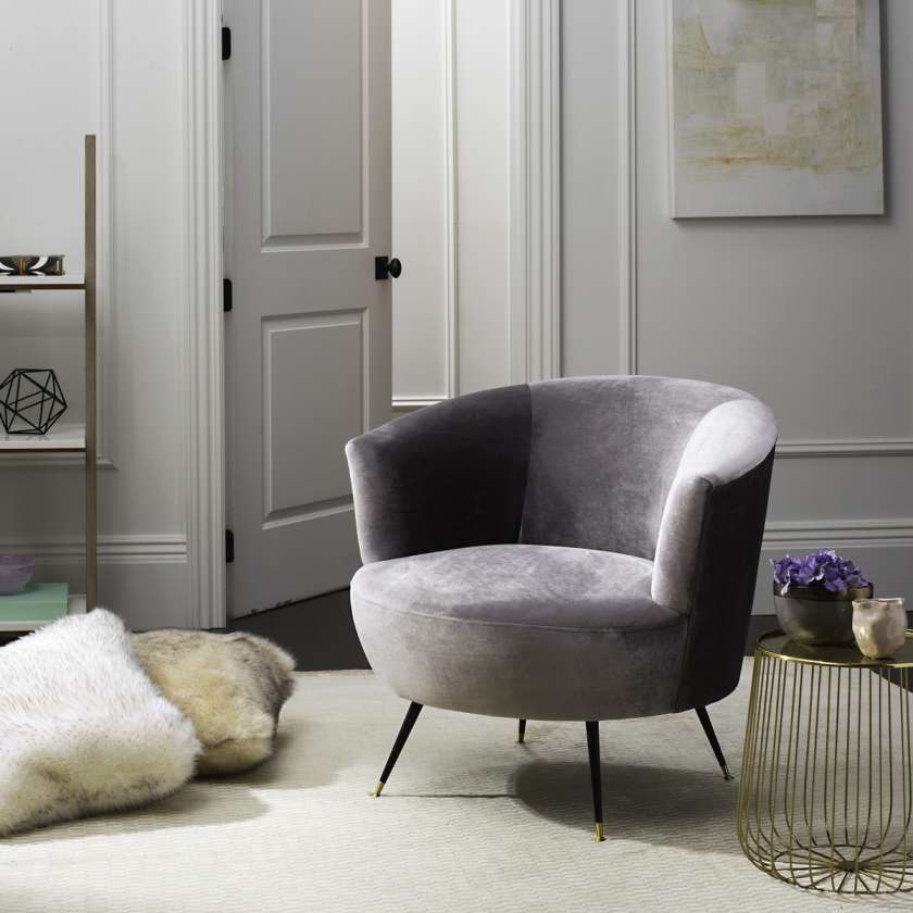 Safavieh Arlette Velvet Retro Mid Century Accent Chair | Accent Chairs | Modishstore - 3