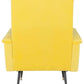 Safavieh Aida Velvet Retro Mid Century Accent Chair - Yellow Velvet | Accent Chairs | Modishstore - 2