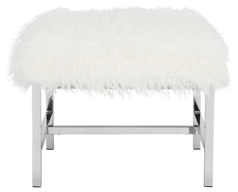 Safavieh Horace Faux Sheepskin Square Bench | Benches | Modishstore - 1
