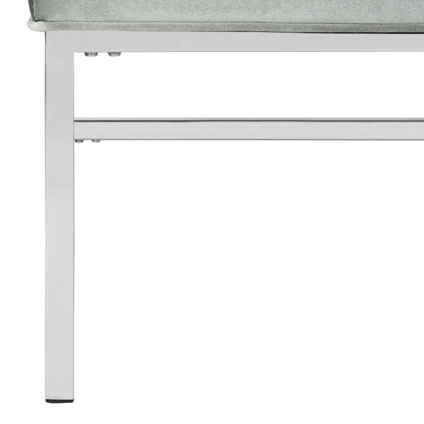 Safavieh Ansel Modern Tufted Linen Chrome Accent Chair | Accent Chairs | Modishstore - 3
