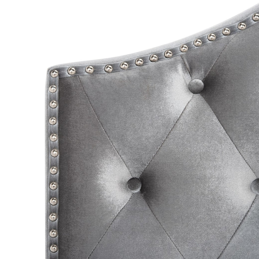 Safavieh Beckham Bed Queen Size - Light Grey | Beds | Modishstore - 5