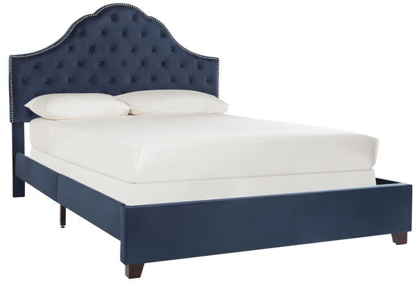 Safavieh Beckham Bed Queen Size - Navy | Beds | Modishstore - 2