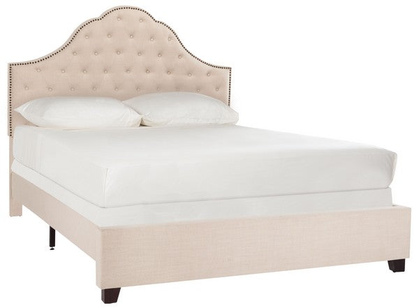 Safavieh Beckham Bed Queen Size - Beige | Beds | Modishstore - 2
