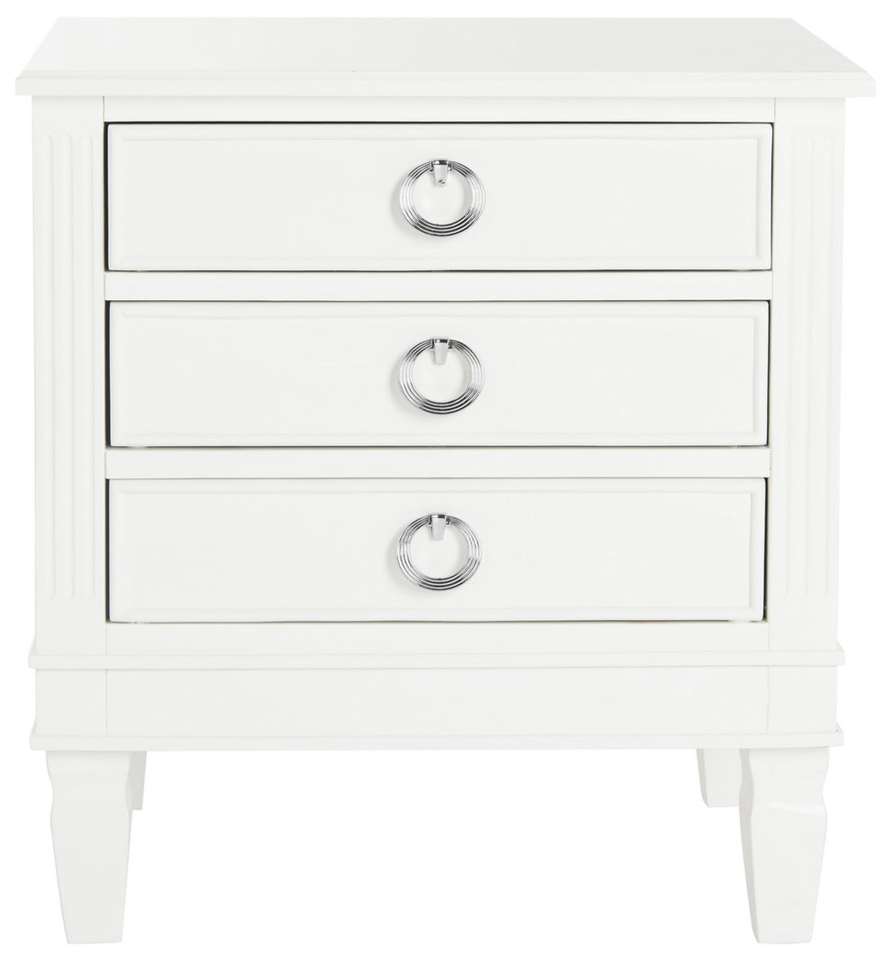 Safavieh Kira Three Drawer Night Stand | Nightstands | Modishstore - 1