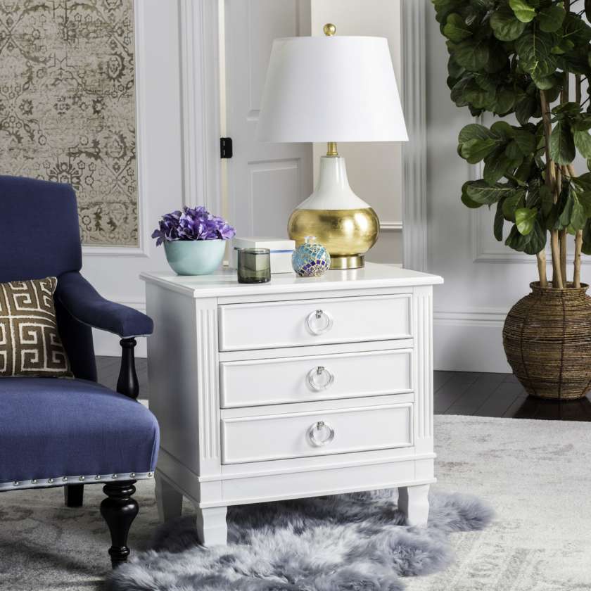 Safavieh Kira Three Drawer Night Stand | Nightstands | Modishstore - 5