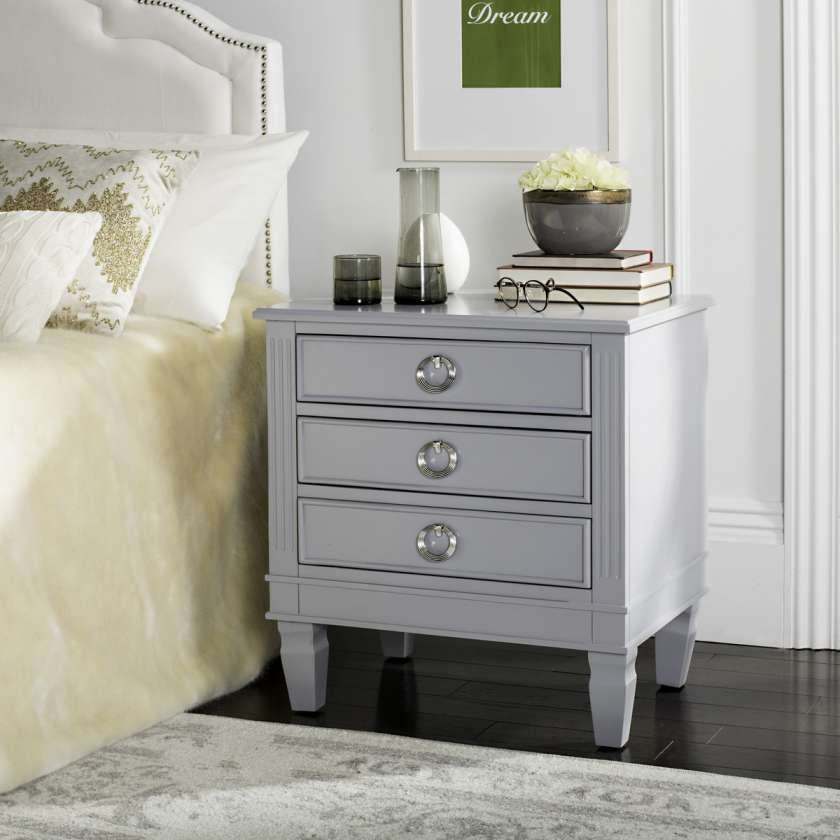 Safavieh Kira Three Drawer Night Stand | Nightstands | Modishstore - 6