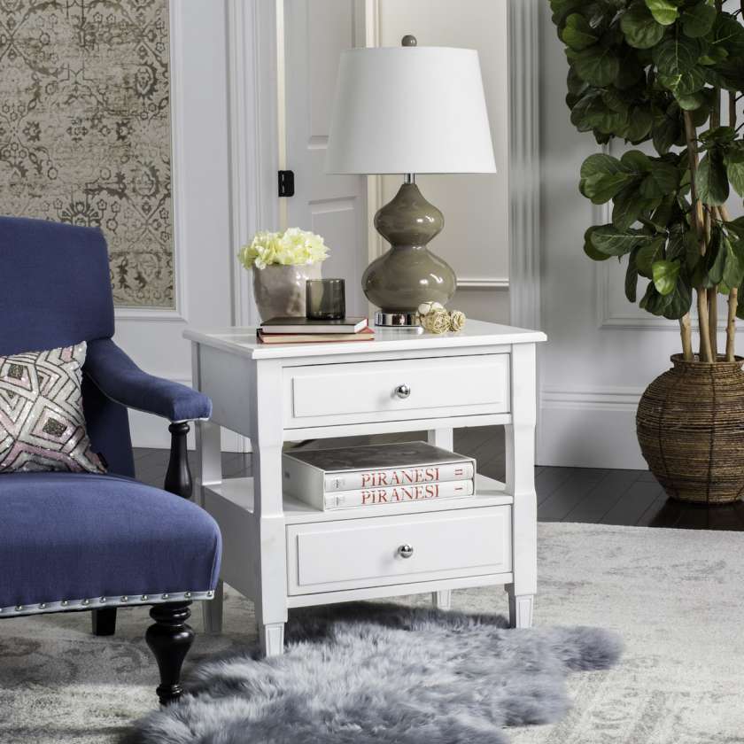 Safavieh Jenson Two Drawer Night Stand | Nightstands | Modishstore - 5