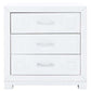 Safavieh Raina Three Drawer Greek Key Night Stand - White | Nightstands | Modishstore