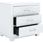 Safavieh Raina Three Drawer Greek Key Night Stand - White | Nightstands | Modishstore - 2