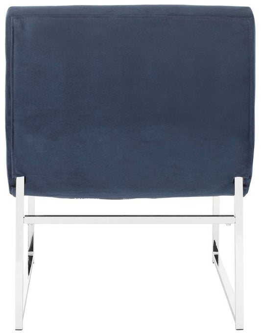 Safavieh Hadley Velvet Tufted Accent Chair - Navy Velvet | Accent Chairs | Modishstore