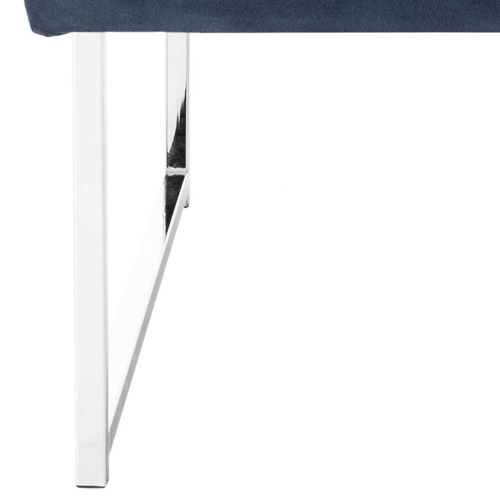Safavieh Hadley Velvet Tufted Accent Chair - Navy Velvet | Accent Chairs | Modishstore - 3