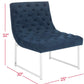 Safavieh Hadley Velvet Tufted Accent Chair - Navy Velvet | Accent Chairs | Modishstore - 2